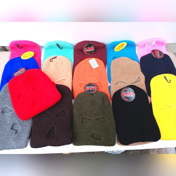 KNITTED 3 HOLE SKI MASK - Winter Hat - Picture 11 of 16